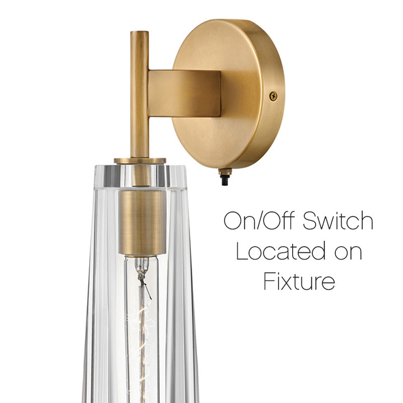 Cosette 1 - Light Dimmable Armed Sconce, Clear Crystal