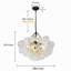 Lustre 6 lumières moderne en verre soufflé, soufflé à la main P 24 po-701018686