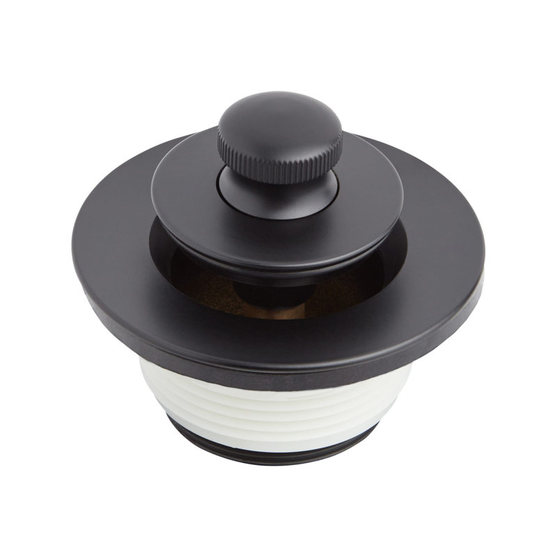 Lift & Turn Tub Drain with Adapter Sleeve - Matte Black, Matte Black