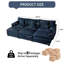 Canapé-lit modulaire en chenille avec siège profond-1126277928