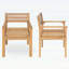 Ensemble de 2 chaises de salle à manger d'extérieur en bois d'acacia avec sièges tissés - Fauteuils de patio rustiques, durables et confortables pour tout environnement extérieur