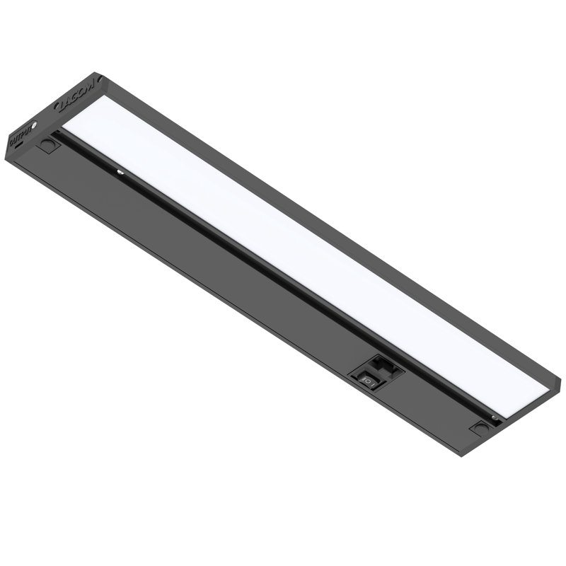 Éclairage sous-armoire Lagom de Lagom, DEL à intensité variable câblée de 12 po, 2 700 K / 4 000 K / 5 000 K, cordon d'alimentation vendu séparément, noir, UC0112BK27