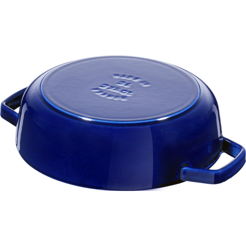 STAUB Cast Iron Round Casserole Dish, 24cm, Dark Blue