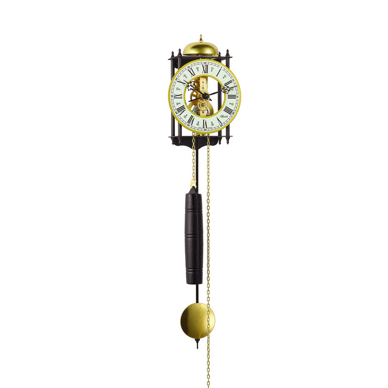Frankfurt Metal Pendulum Wall Clock, Gold