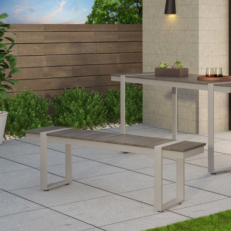 Banc de salle à manger d'extérieur, Gris