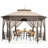 10’X 12’ Octagonal Patio Gazebo-Brown