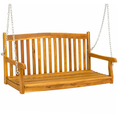 Cacilia 3 Person Acacia Porch Swing