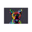 Rainbow French Bulldog On Grey by Michael Tompsett - Wrapped Canvas Print-101410074-42152837
