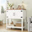 Console 31,5 ", armoire de rangement pour hall d'entrée et table basse avec prise de courant-210844007