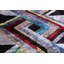 Coussin décoratif en velours de luxe à chevrons avec insert - Ikat 16 x 24 po