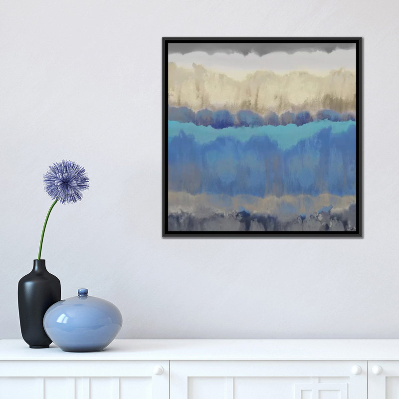 « ii », reproduction d’art sur toile tendue Murmur, H 18 po x l 18 po x P 1,5 po, Toile avec cadre noir, Pas de tapis