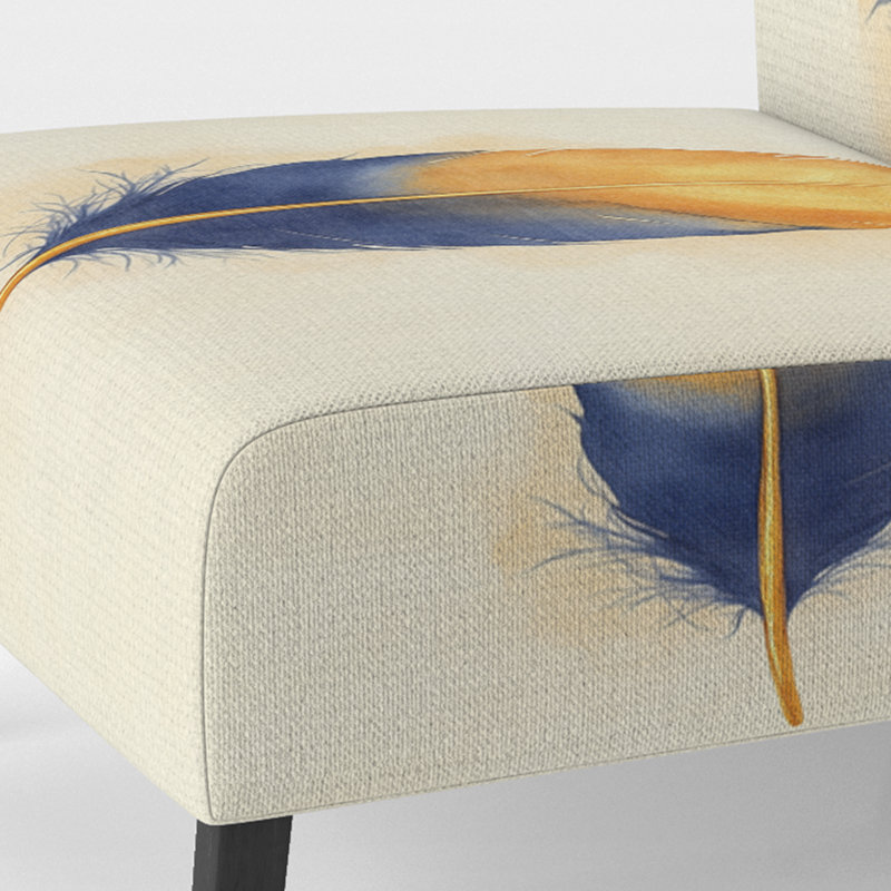 Fauteuil de chambre Glam Feather, Slipper Armless