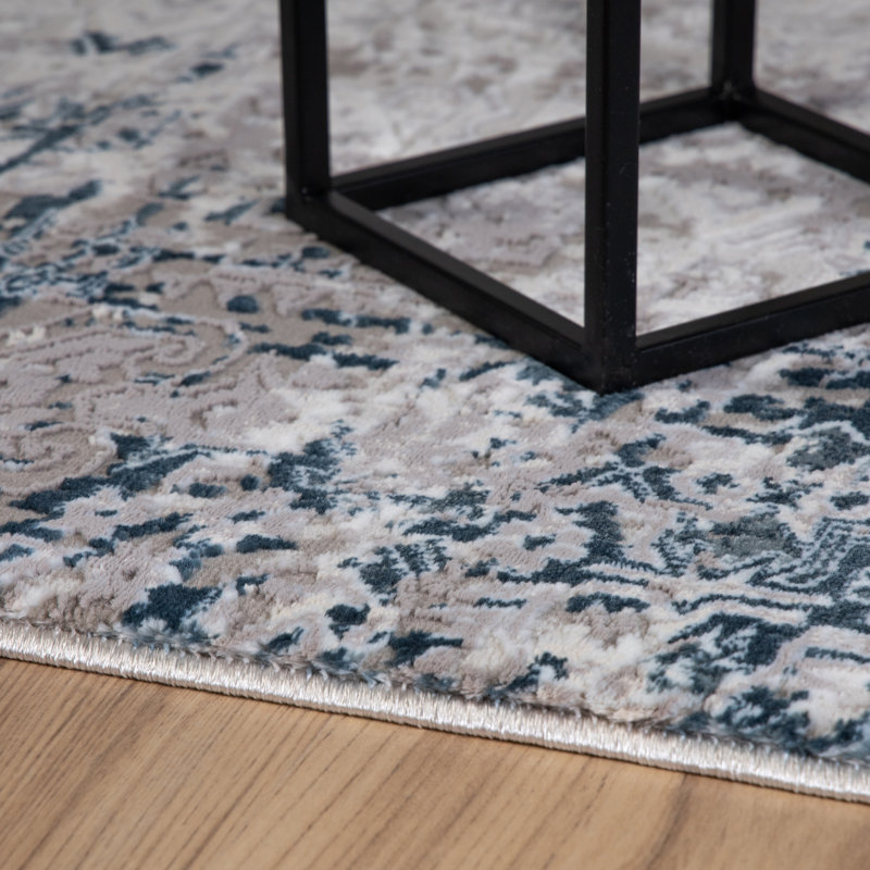 Phoenix Oriental Area Rug, Aqua, Rectangular 200 x 290cm