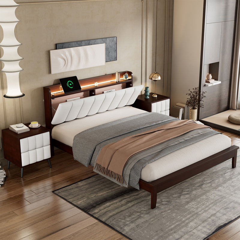 Ensemble de chambre à coucher Gabryal, Grand, Noyer