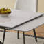 Ensemble de table de salle à manger rétractable en pierre frittée avec pieds croisés en acier au carbone noir (59 à 83 pouces, table + 4 chaises) pour une utilisation multi-scénario, noir-910417637-914508743-910417639