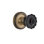 Classic Rosette with Crystal Black Door Knob
