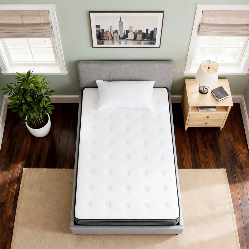 8" 10" 12" Twin Hybrid Mattress in a Box - 7-Zone Support, Reinforced Coils, Breathable, Durable & Quiet, CertiPUR-US Certified Gel Memory Foam, Medium Firm Mattress