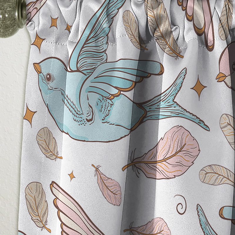 Motif avec rideau occultant simple en velours Country, L 52 po x L 120 po