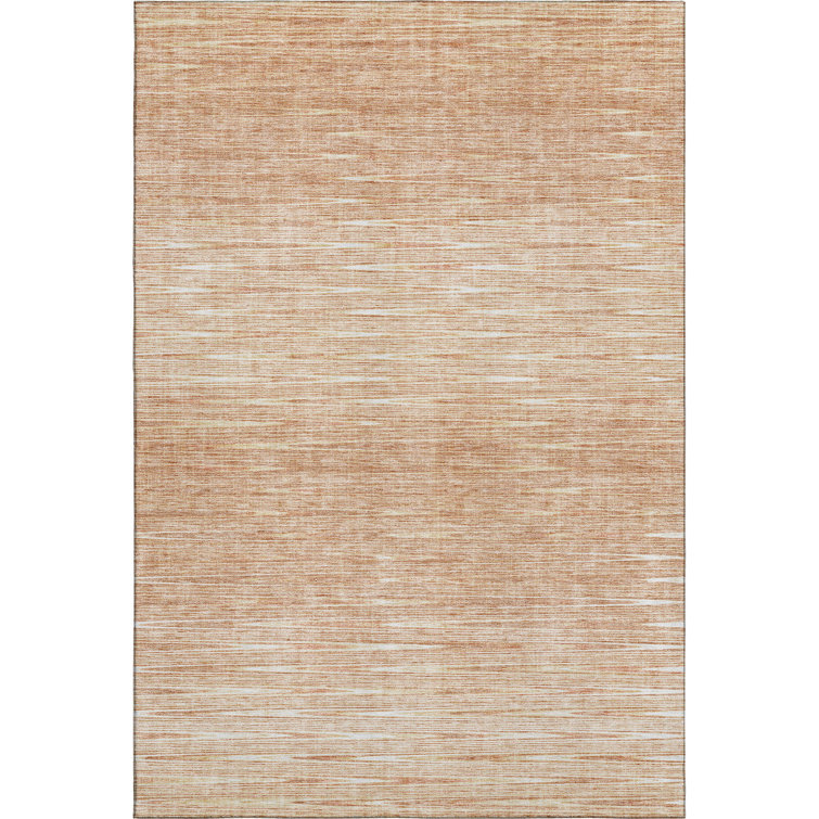 Premium Machine Washable Prisco Salmon Rug