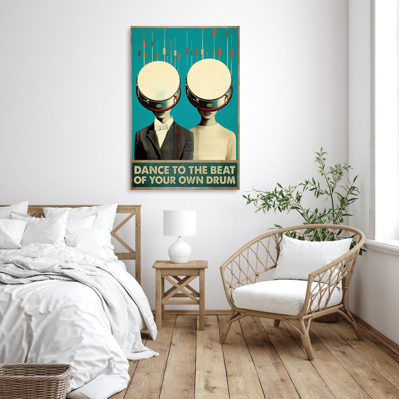 Danse au battement sur toile, H 36 po x l 24 po x P 1,25 po