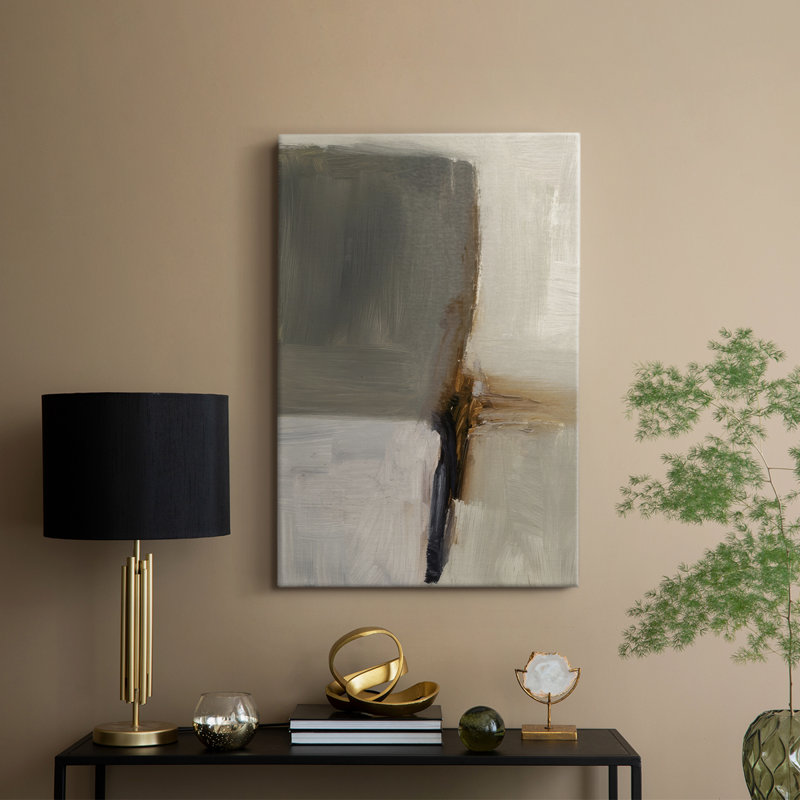 Segmented Neutrality I -Custom Wrapped Gallery Cavas, 60" H x 40" W