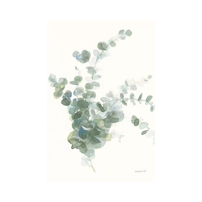 « Parfumé Sprig II cool » par Danhui nai, reproduction d’art, H 48 po x l 32 po x P 1,5 po, Toile tendue, Pas de tapis