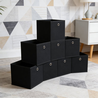 Cubes de rangement pliables avec poignées - bacs de rangement pliables en tissu, structure renforcée robuste pour l'organisation de la maison, du placard et des jouets