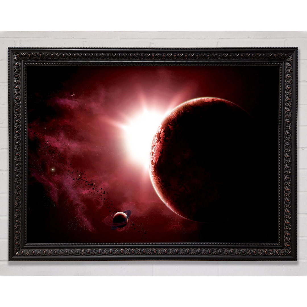 Eclipse Of The Red Planet - Einzelne Bilderrahmen Kunstdrucke