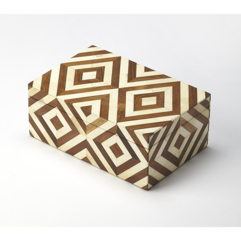 Cammy Rectangular Geometric Storage Box