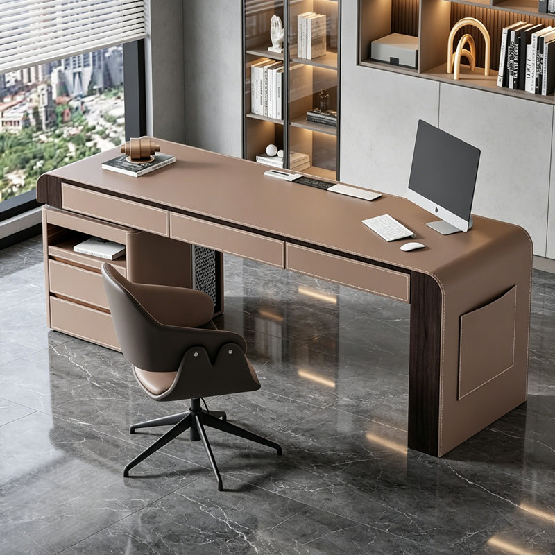 Italian modern office desk, 29.53" H x 70.87" W x 27.56" D