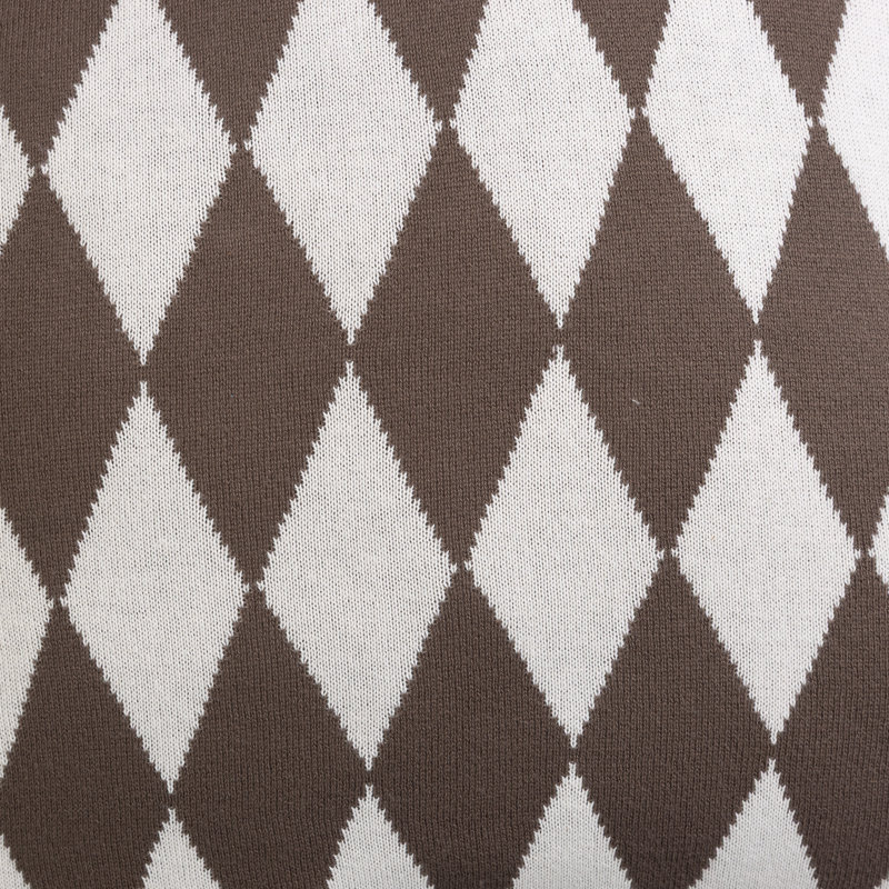 Naty Buttons Cotton Reversible Throw Pillow