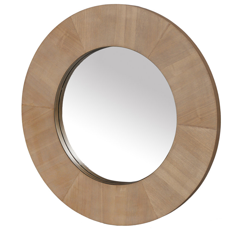 Miroir rond en bois Netta, Naturel