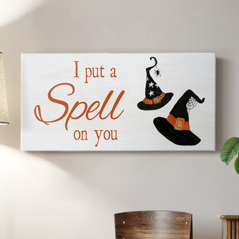 «Put A Spell» - Toile tendue avec châssis - Prêt à accrocher, H 24 po x l 48 po