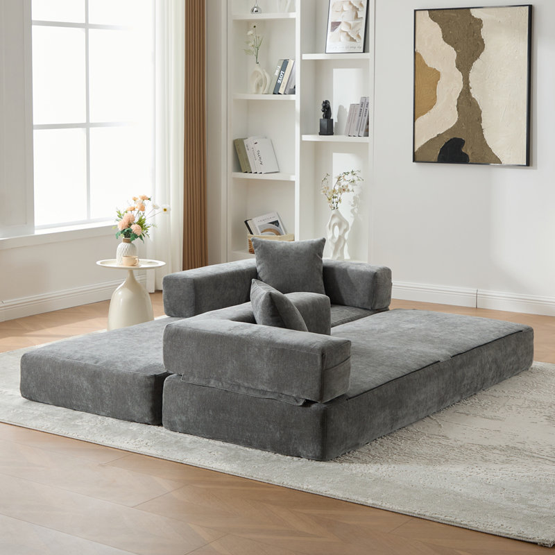 Canapé-lit convertible pliant avec mousse à mémoire de forme - Chaise, canapé et matelas multifonctionnels pour divers espaces de vie