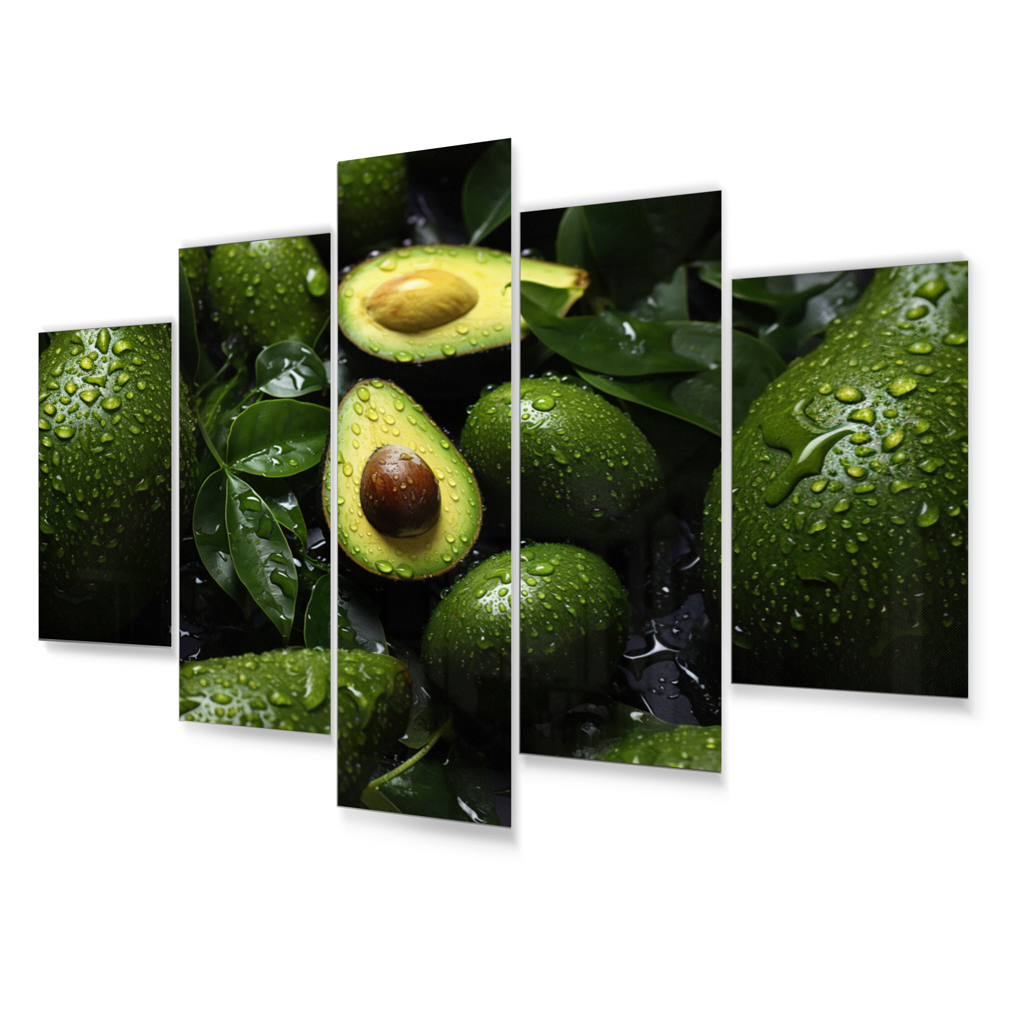 Ebern Designs Ripe Avocado III Fruits Metal Wall Art Set Wayfair