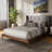 Ellerman Wingback Mid-Century, King Bed, Gray, 81.69'' W X 86.61'' L X 46.06" H-2073573516-2073162134