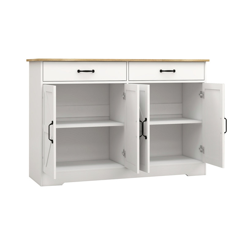Buffet 47,95 "avec 2 tiroirs et 4 portes pour le coin-repas