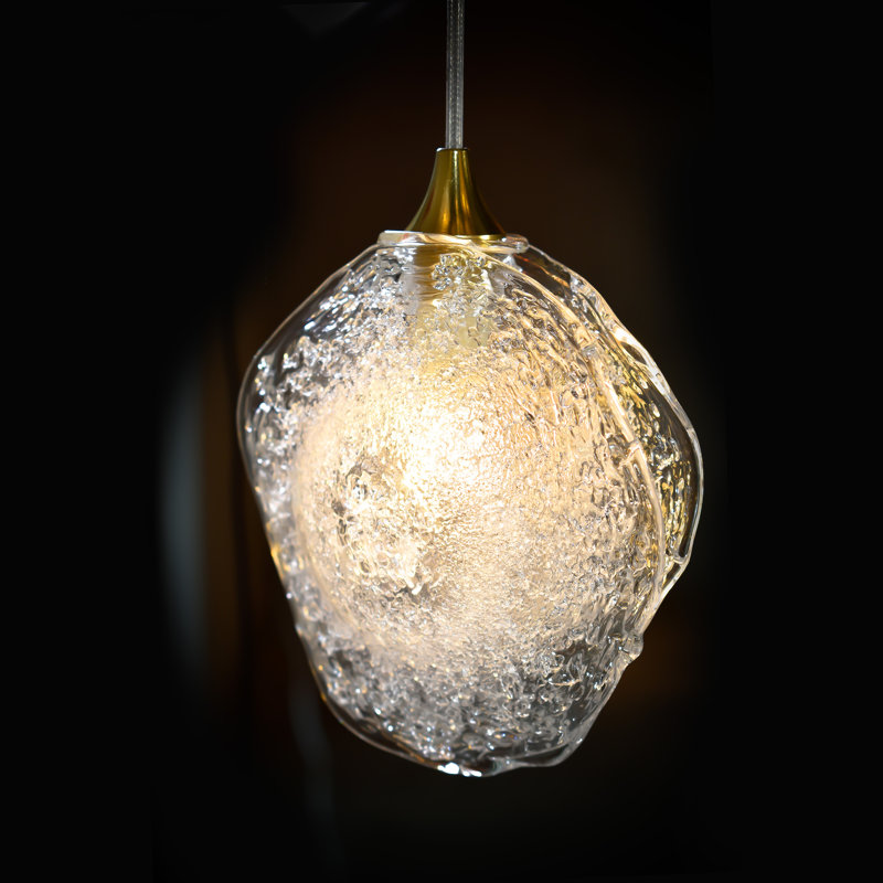 Crystal Glaze 21 - Light Cluster Pendant, Frosted Clear, 96" H x 26" W x 26" D, Oil Rubbed Bronze