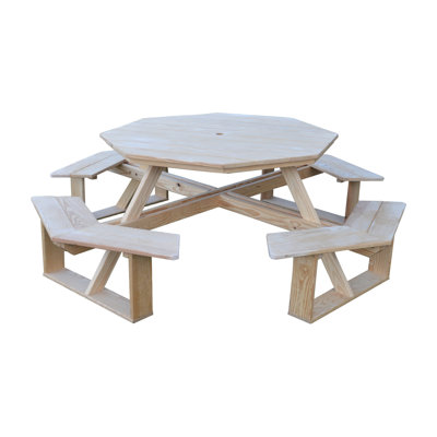 Moe 8 Person 98" Long Picnic Table by Longshore Tides