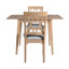 Ensemble de table de salle à manger pliable, ensemble de salle à manger extensible 5 pièces de style maison de campagne, petit ensemble de table de cuisine avec table de salle à manger à abattants et 4 chaises de salle à manger rembourrées-1051078683