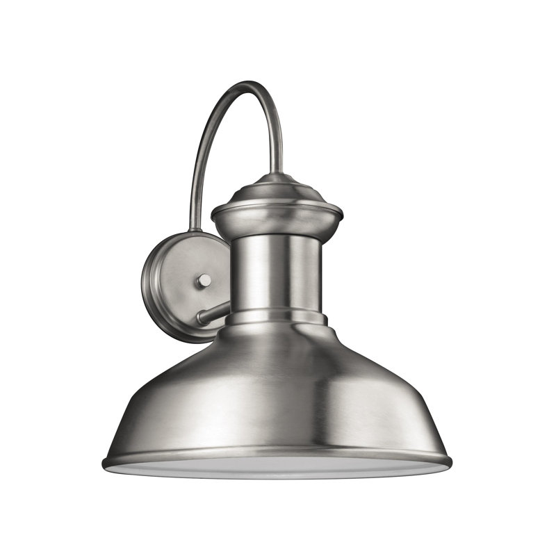 Petite lanterne murale d'extérieur à une lumière Fredricksburg de Génération Éclairage , Aluminium satiné, Non