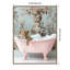 «Leopard Pink Bubble Bath» par Hostetter, reproduction d'art sur toile encadrée-976540742