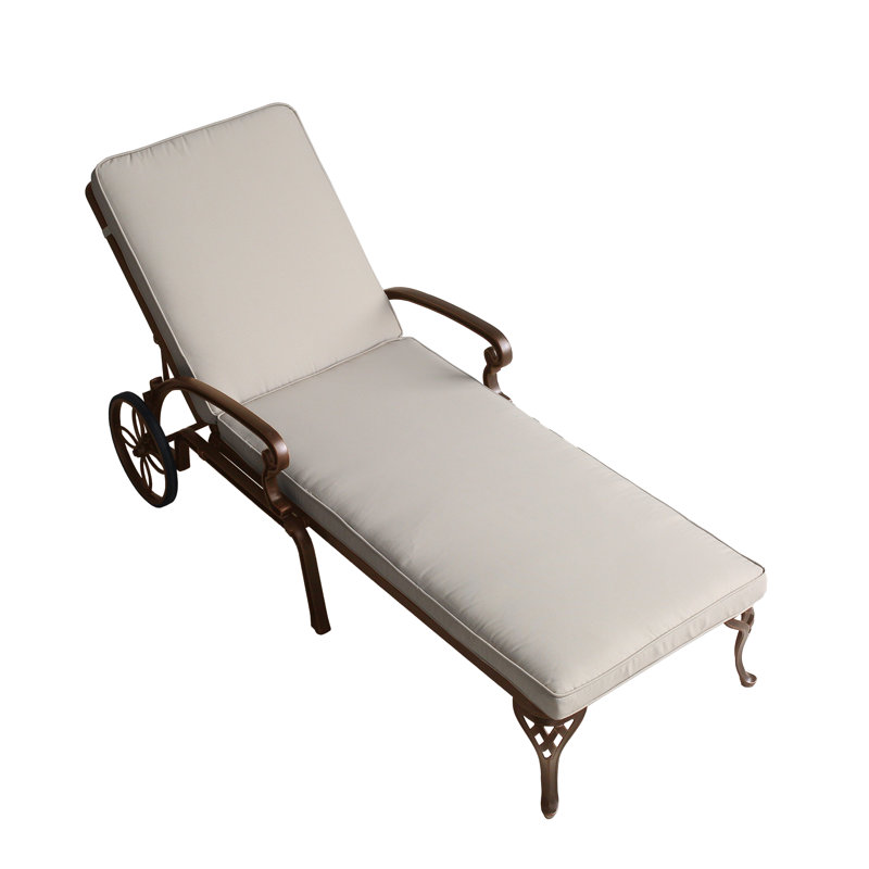 Chaise longue inclinable 60 po Bedwell, Beige
