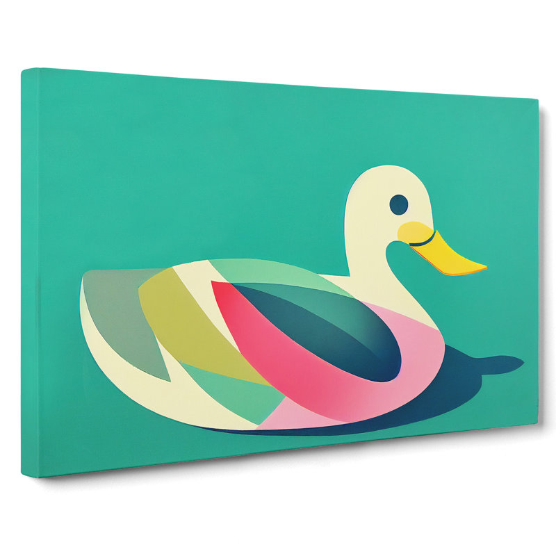 Dramatic Abstract Duck - Wrapped Canvas, 35cm H x 50cm W x 3cm D