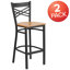 Cyrille 'X'' Back Metal Restaurant Barstool-305983632-287850446