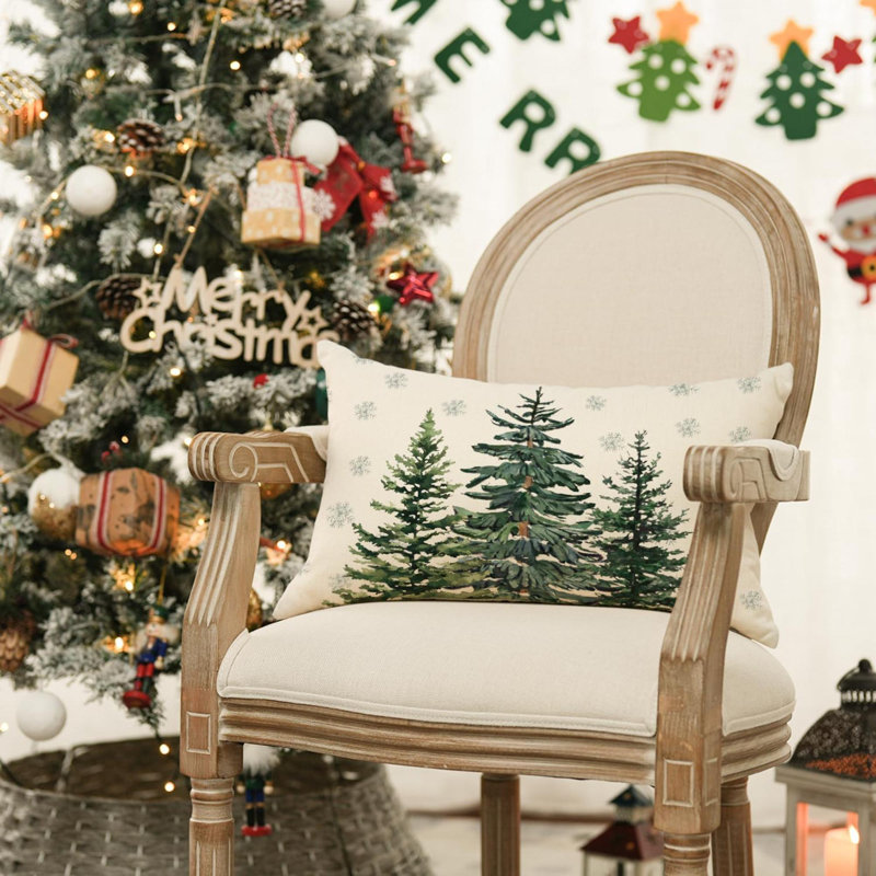Housse de coussin de Noël flocons de neige, décoration de housse de coussin de vacances d'hiver pour canapé