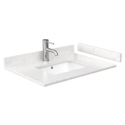 30" Single Cultured Bathroom Vanity Top with Sink