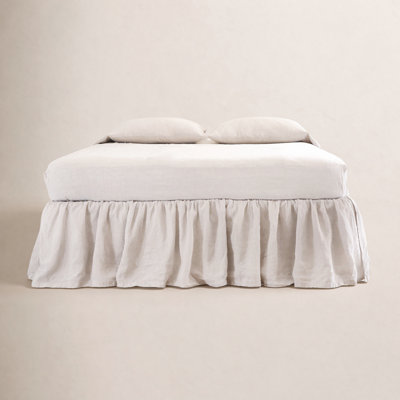 Linen Ruffled Bed Skirt