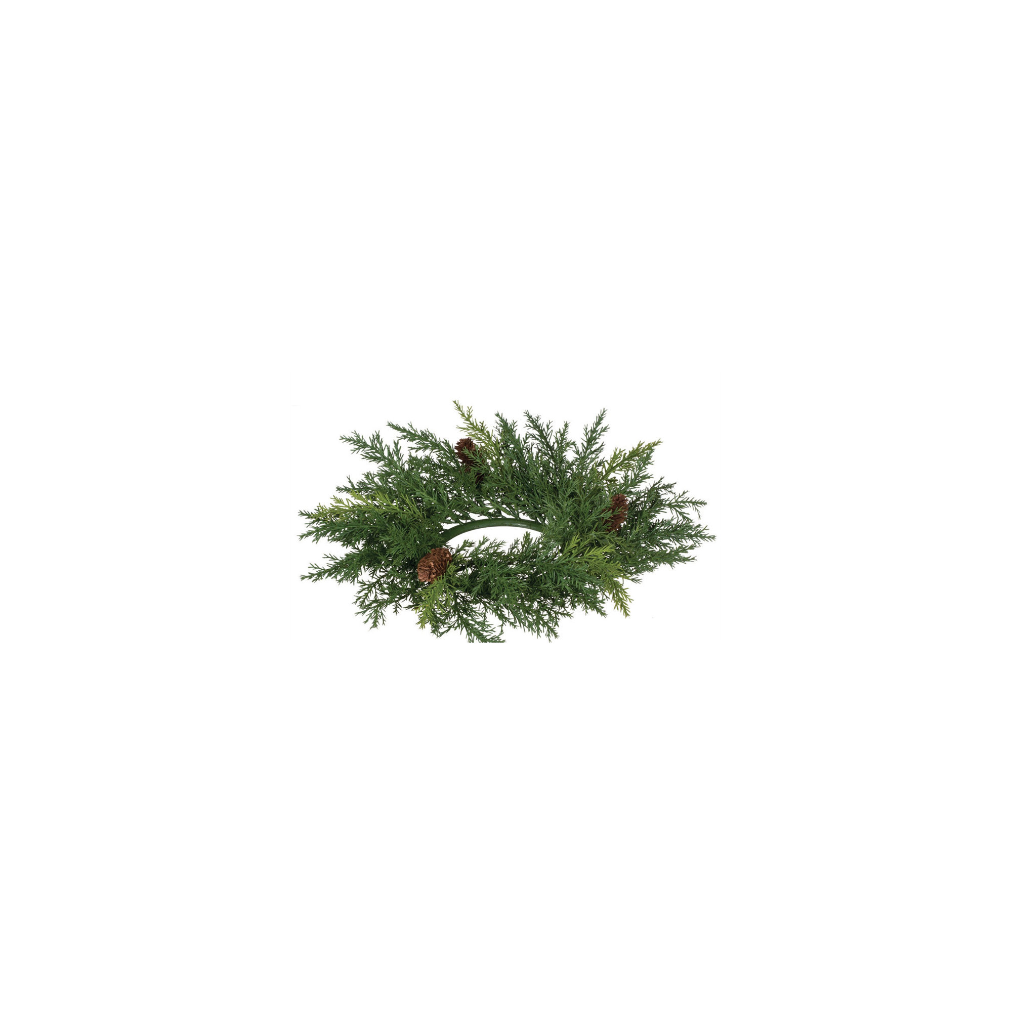Artificial Ellerby Arborvitae Wreath, 10" H x 10" W x 2.5" D