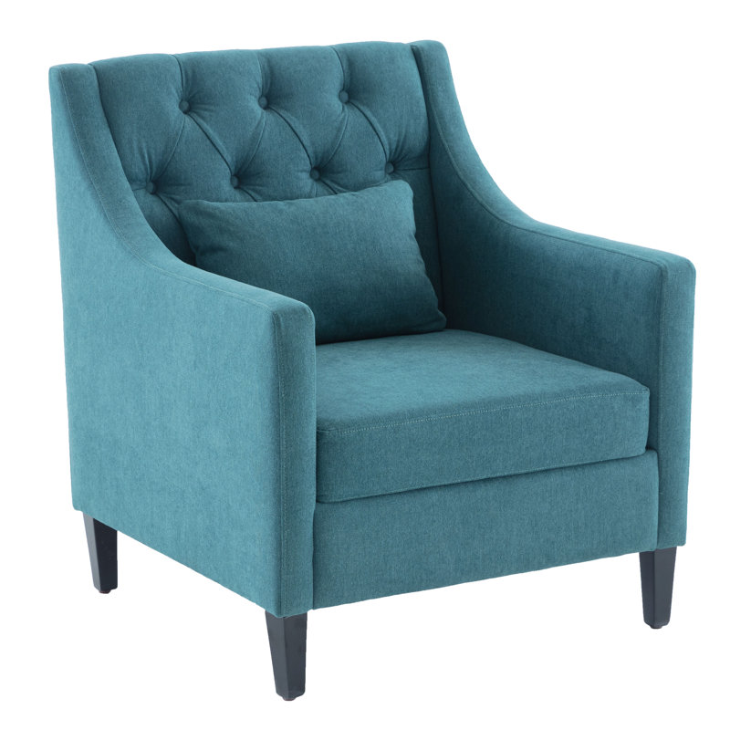 Aselemo Upholstered Armchair, Dark Teal Polyester